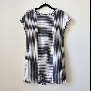 XXS Madewell Stripe-Play Button-Back Tee Dress